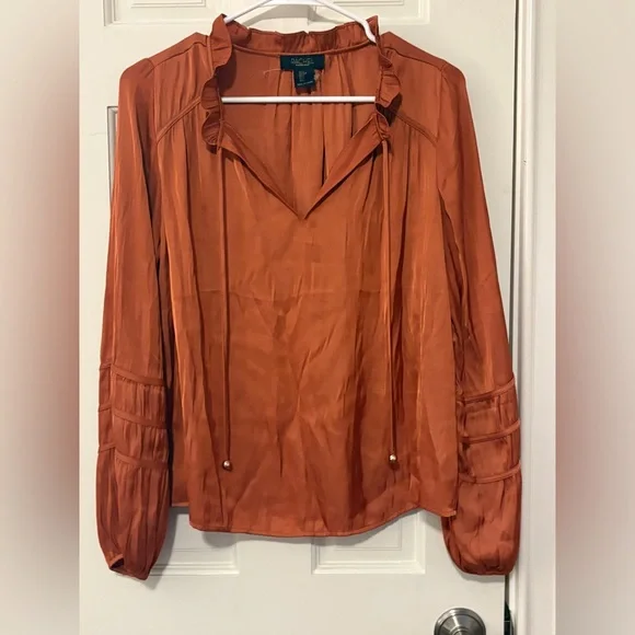 RACHEL Rachel Roy Long Sleeve Peasant Blouse - NWOT - Picture 3 of 14